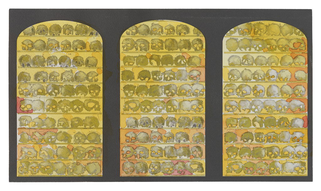 Preparatory skull drawings for Stroud Ossuary main image