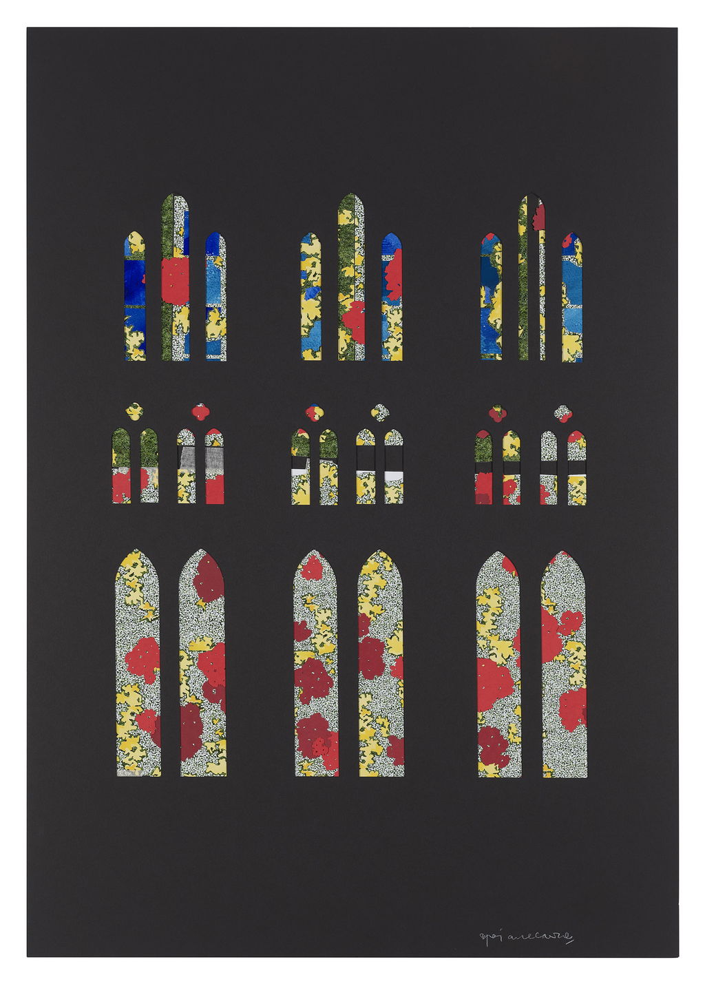 Study for stained glass proposal at Salisbury Cathedral main image