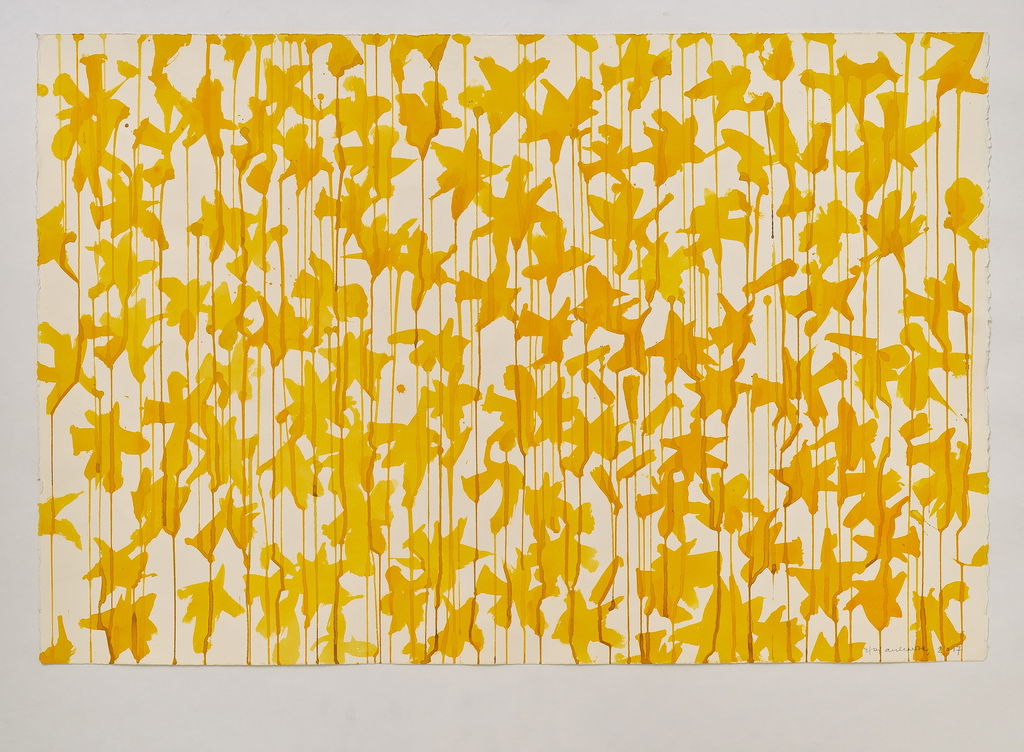 Study 8 for Daffodil stained glass screen