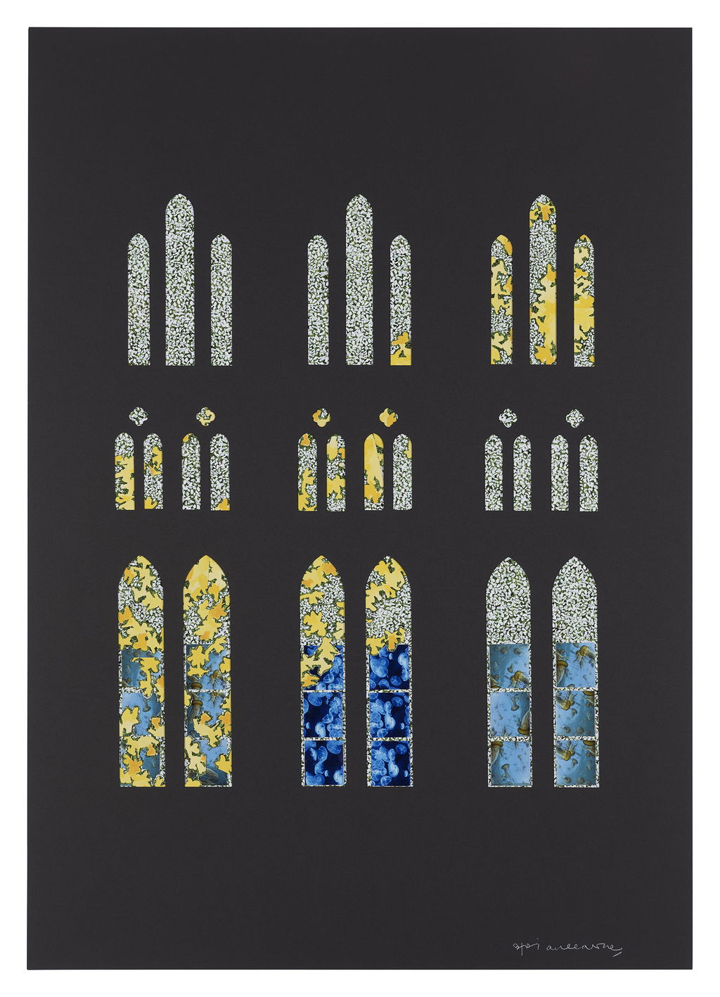 Study for stained glass proposal at Salisbury Cathedral main image