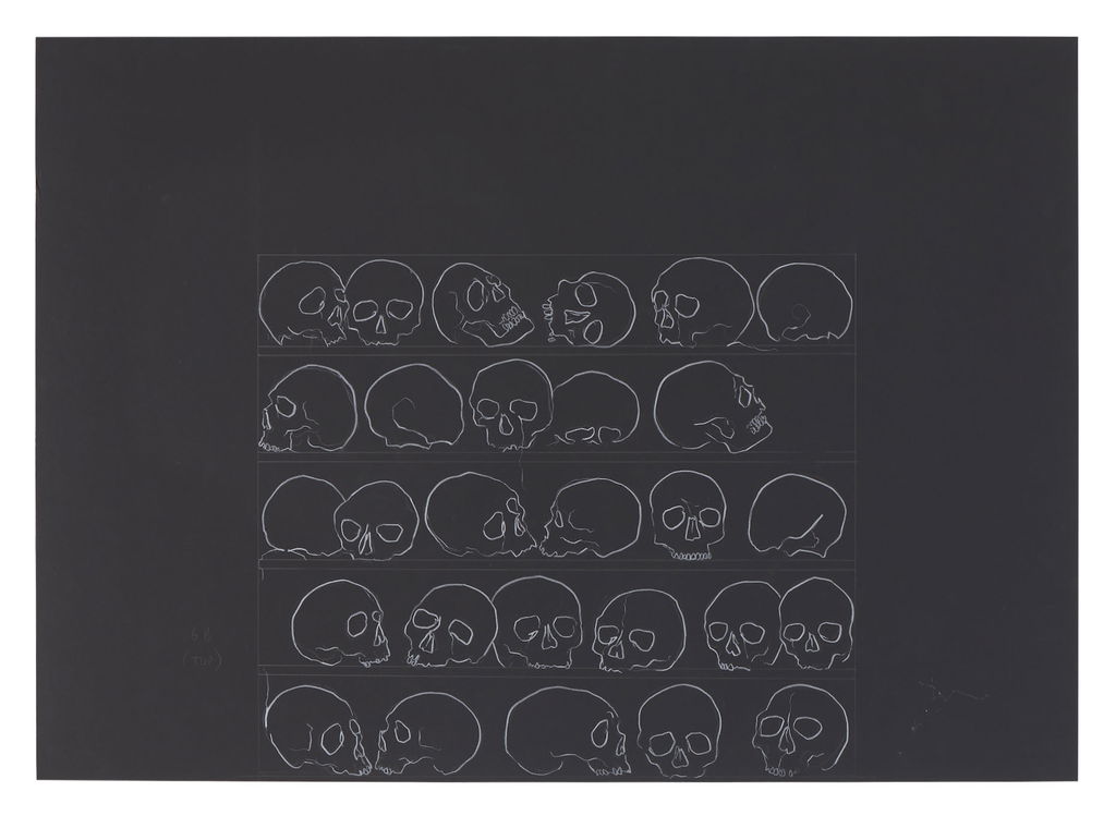 Preparatory skull drawings for Stroud Ossuary main image