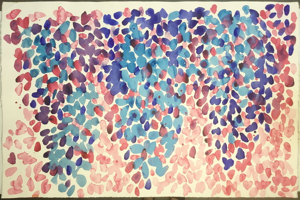 Study 5 for Wisteria stained glass screen main image