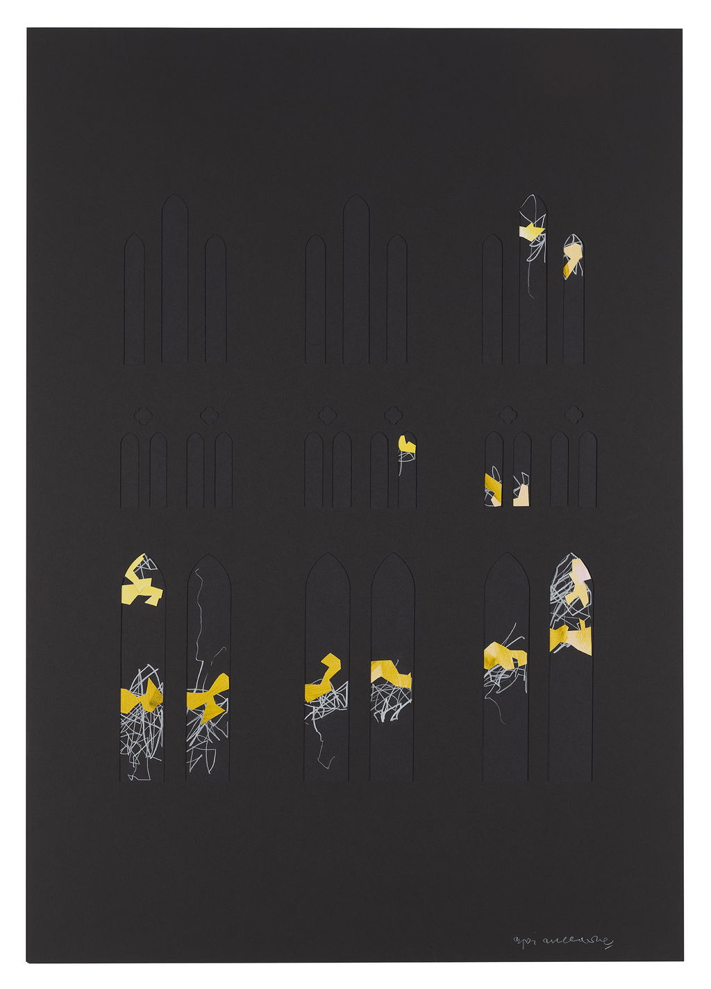 Study for stained glass proposal at Salisbury Cathedral main image