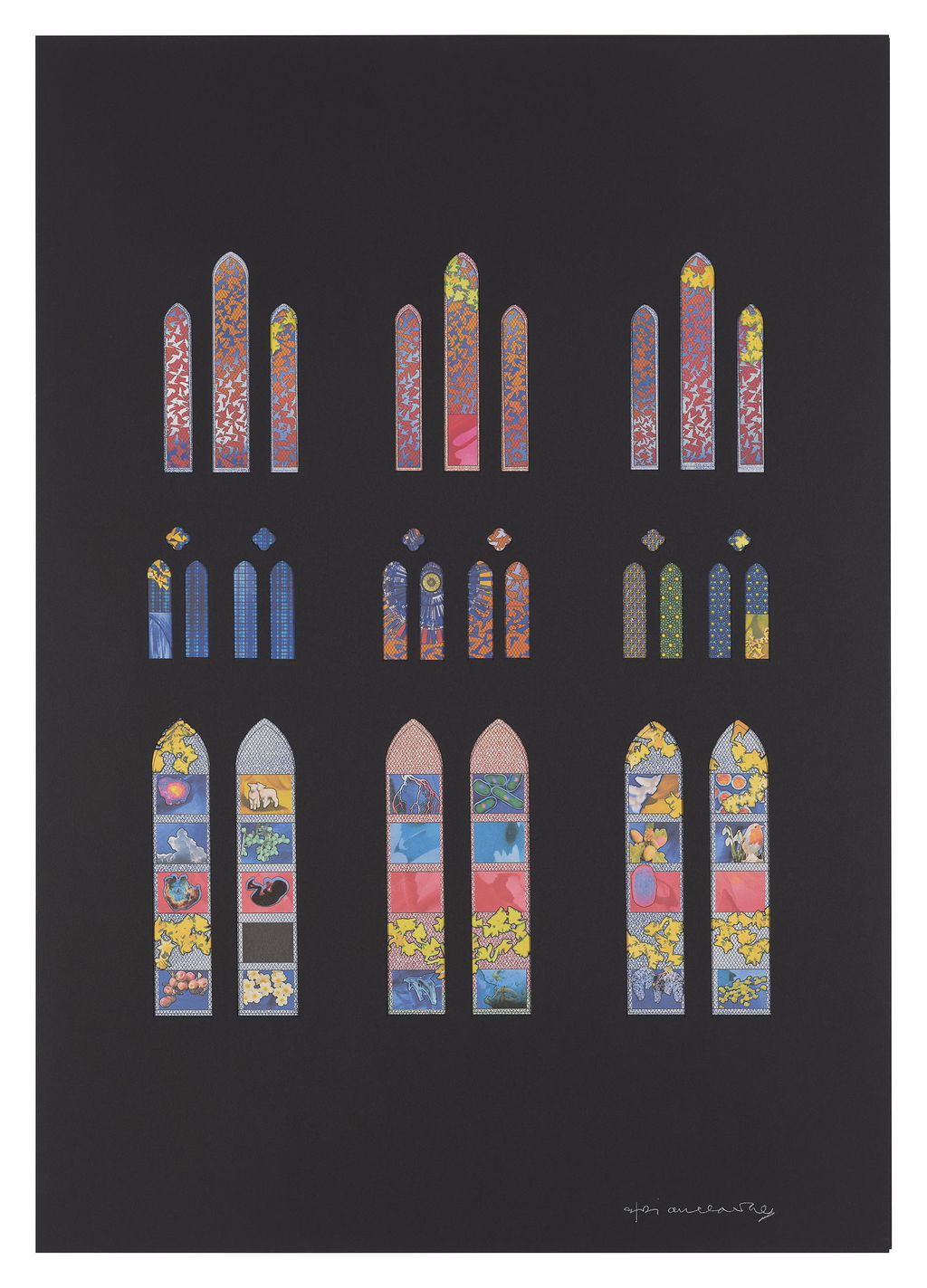 Study for stained glass proposal at Salisbury Cathedral main image