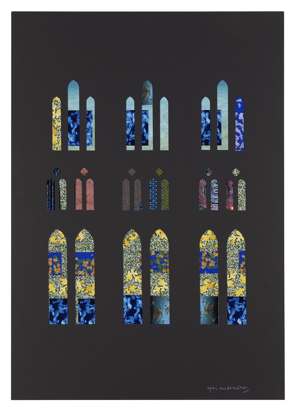 Study for stained glass proposal at Salisbury Cathedral main image