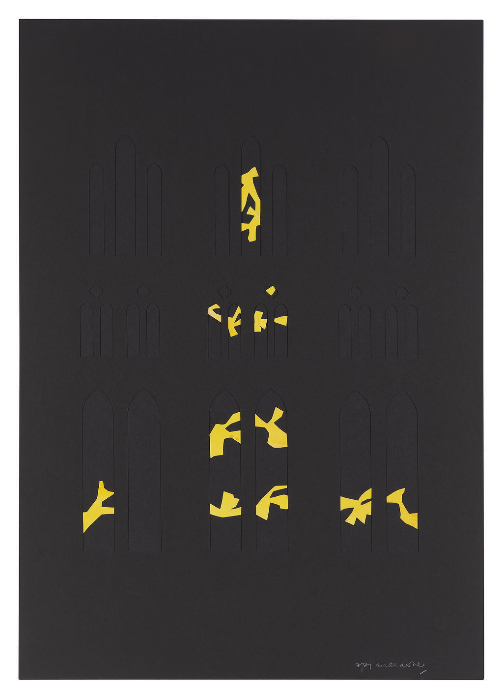 Study for stained glass proposal at Salisbury Cathedral main image