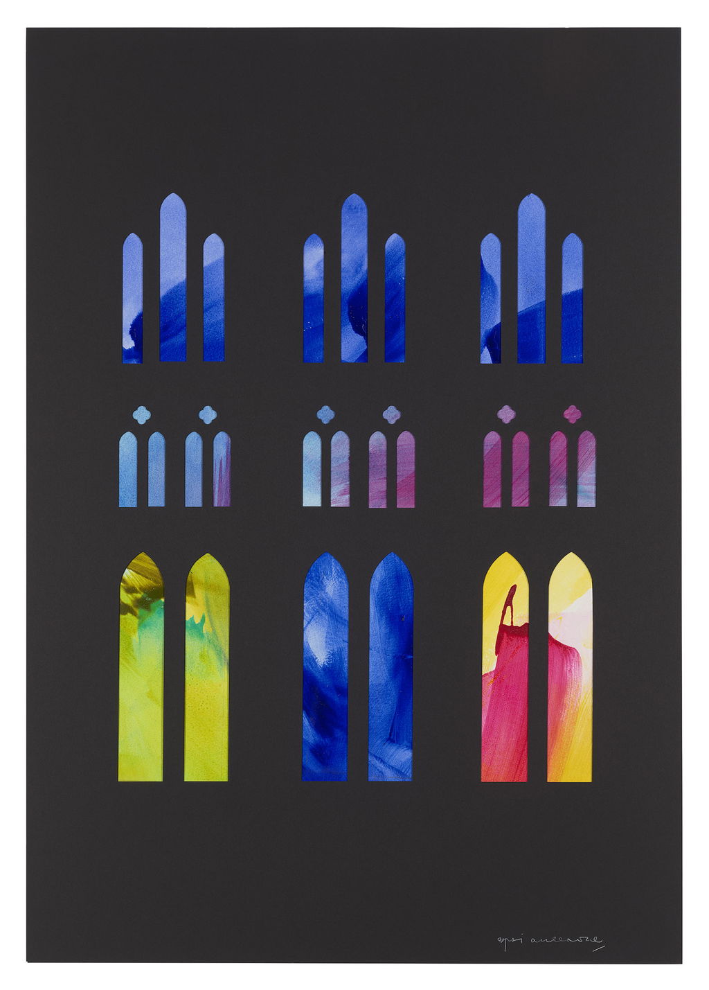 Study for stained glass proposal at Salisbury Cathedral main image