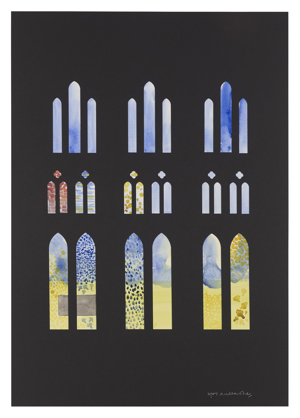 Study for stained glass proposal at Salisbury Cathedral main image