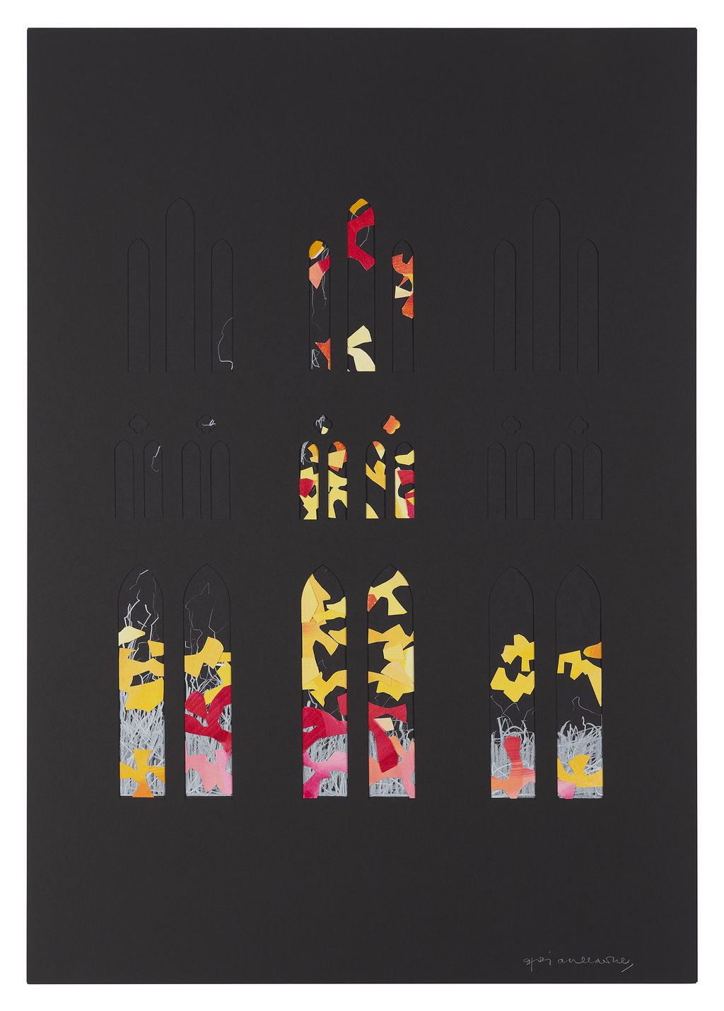 Study for stained glass proposal at Salisbury Cathedral main image