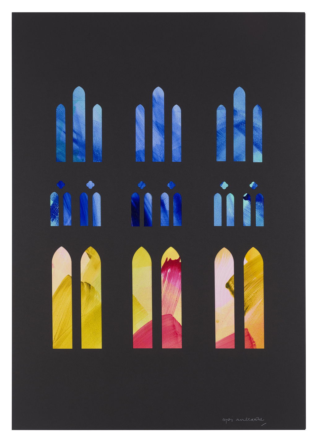 Study for stained glass proposal at Salisbury Cathedral main image