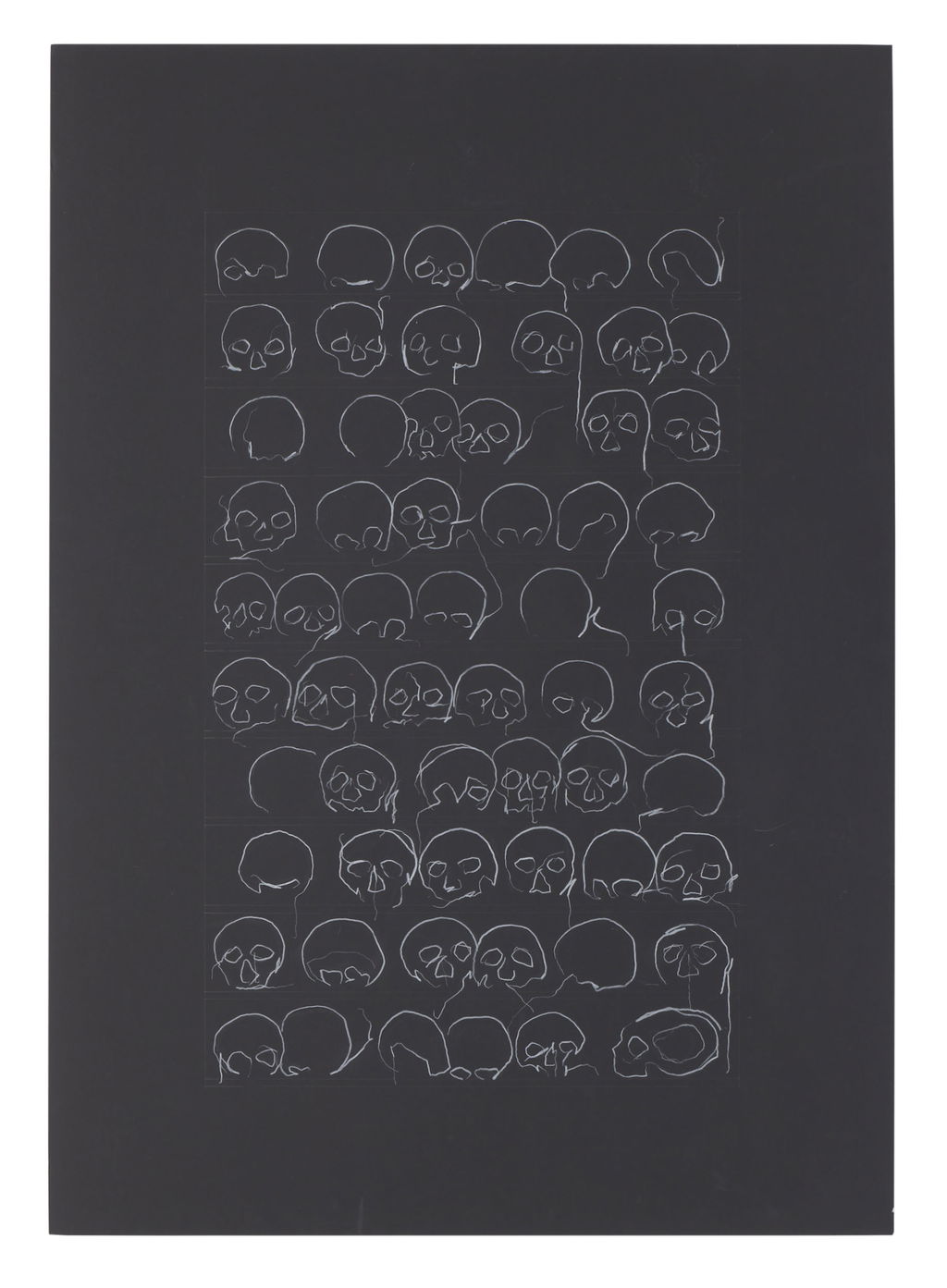 Preparatory skull drawings for Stroud Ossuary main image